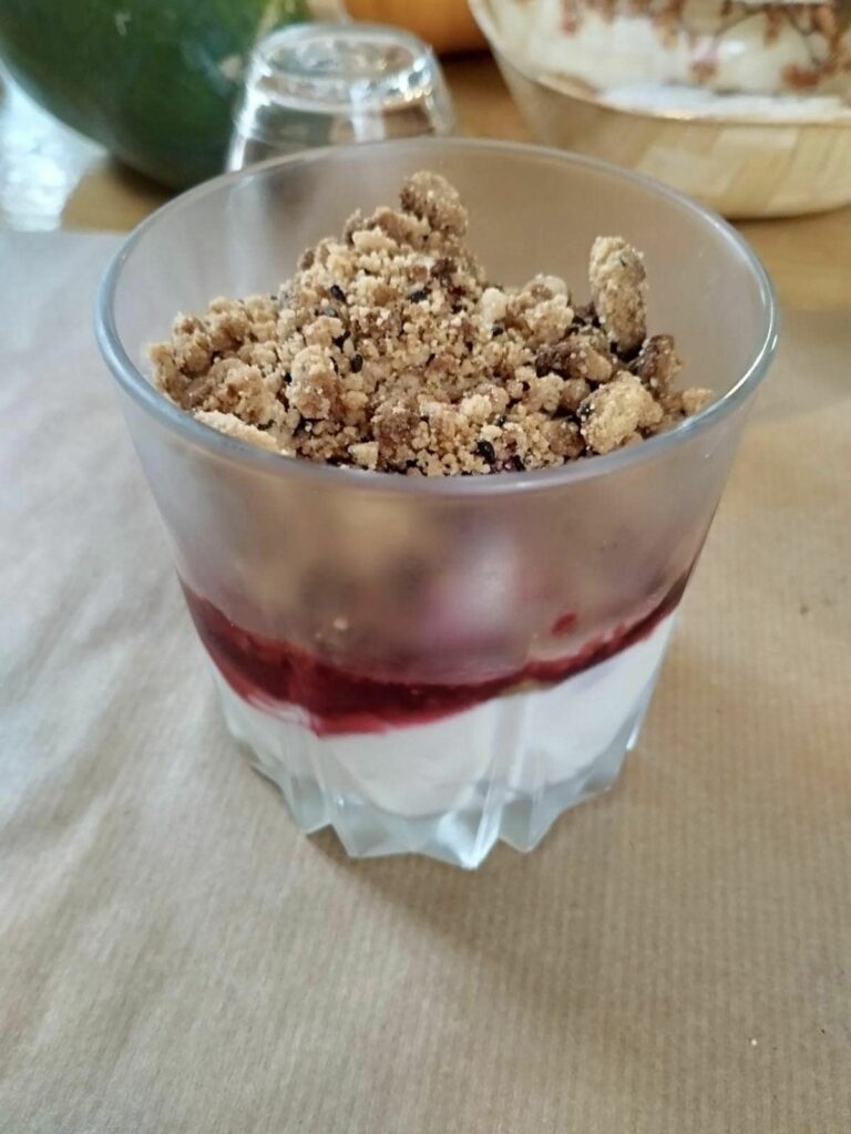 Cheesecake aux fruits en verrine